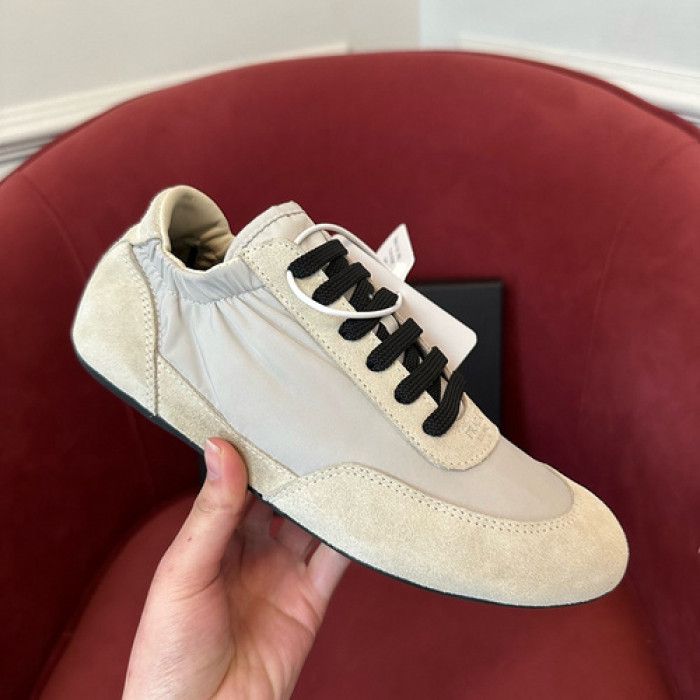 Pra*da Collapse Re-Nylon suede sneakers