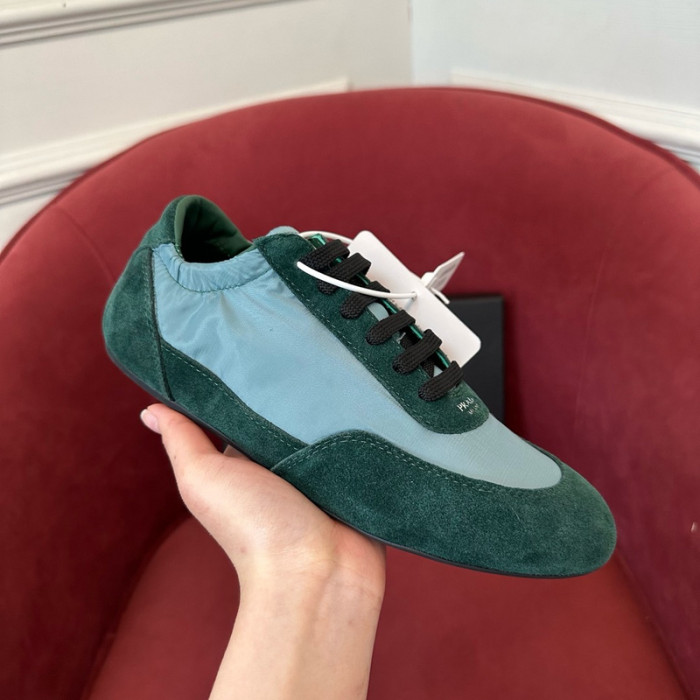 Pra*da Collapse Re-Nylon suede sneakers