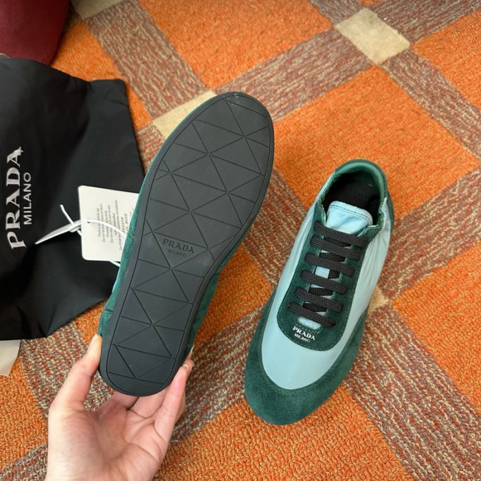 Pra*da Collapse Re-Nylon suede sneakers