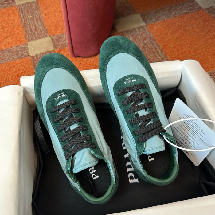 Pra*da Collapse Re-Nylon suede sneakers