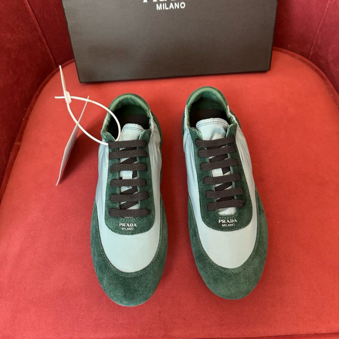 Pra*da Collapse Re-Nylon suede sneakers