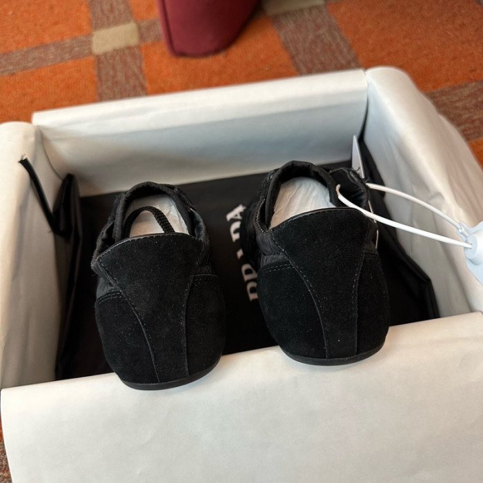 Pra*da Collapse Re-Nylon suede sneakers