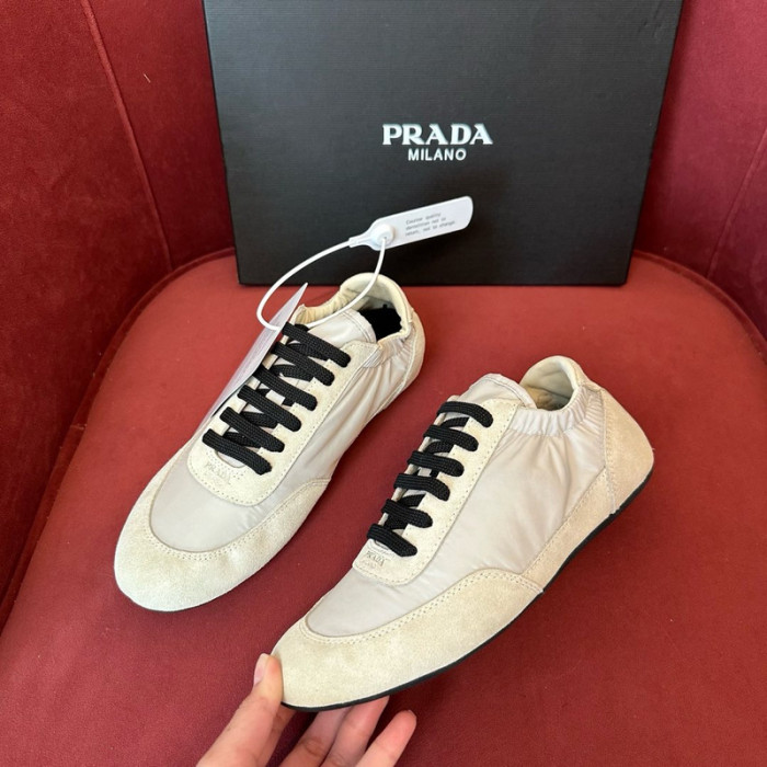 Pra*da Collapse Re-Nylon suede sneakers