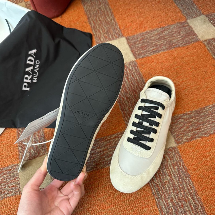Pra*da Collapse Re-Nylon suede sneakers