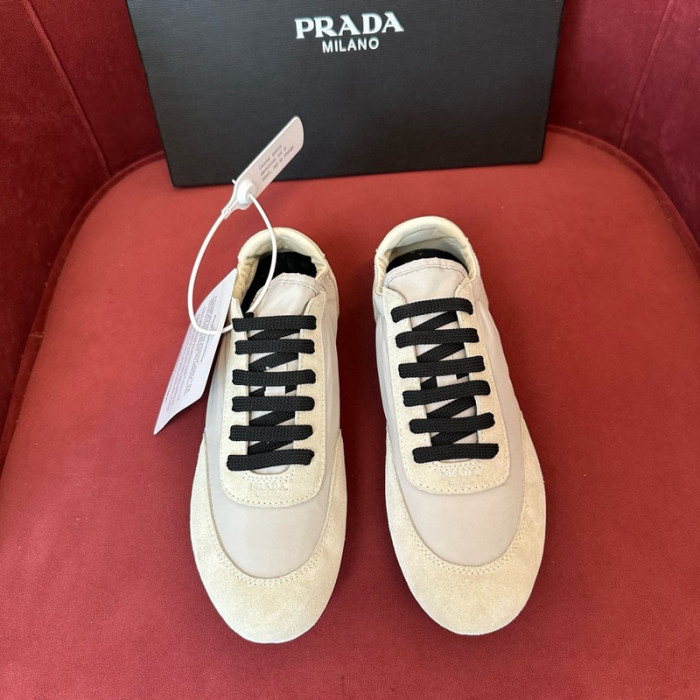 Pra*da Collapse Re-Nylon suede sneakers