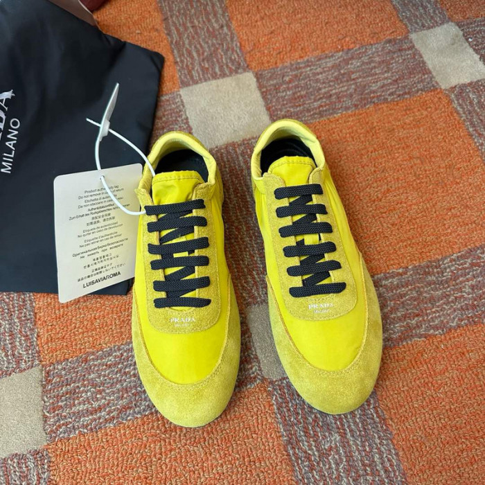 Pra*da Collapse Re-Nylon suede sneakers