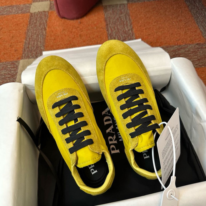 Pra*da Collapse Re-Nylon suede sneakers