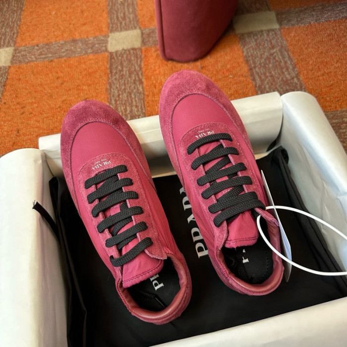 Pra*da Collapse Re-Nylon suede sneakers