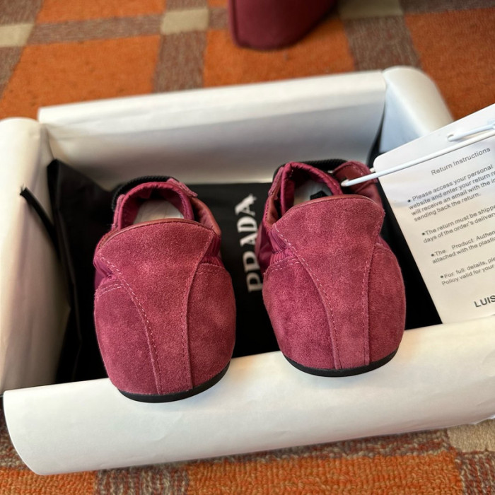 Pra*da Collapse Re-Nylon suede sneakers