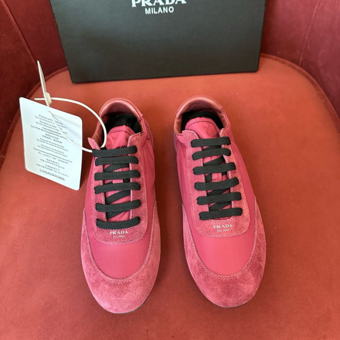 Pra*da Collapse Re-Nylon suede sneakers