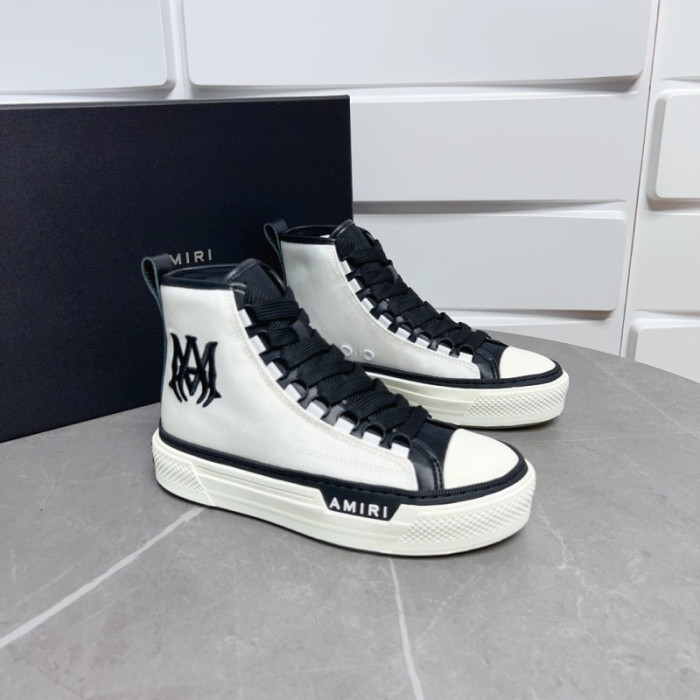 Amiri* Appliquéd Leather and Canvas Sneakers