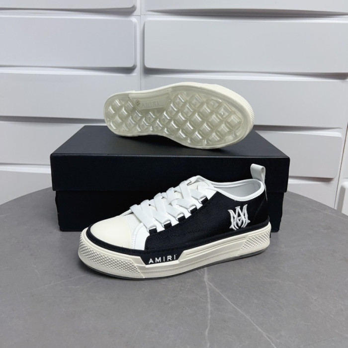 Amiri* Appliquéd Leather and Canvas Sneakers