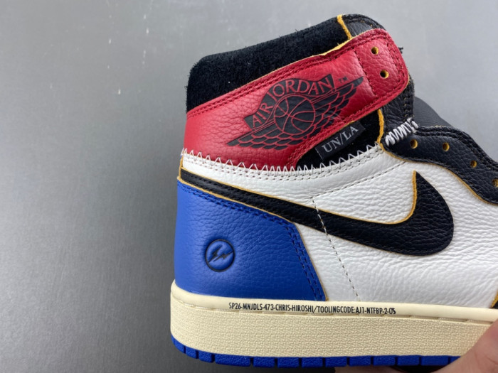Jordan 1 Retro High OG SP Fragment x Union LA Varsity Red Sport Royal