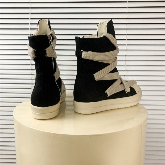 rick owens drkshdw hexa high black pearl milk fat lace