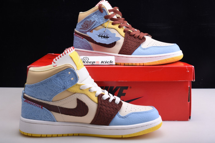 maison chateau x air jordan 1 mid fearless multi - cu2803-200
